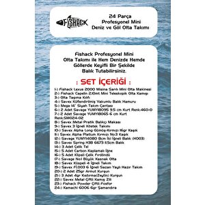 Fishack 24 Parça Mini Kompakt Deniz Ve Göl Olta Seti - 2.10mt / 10-40gr