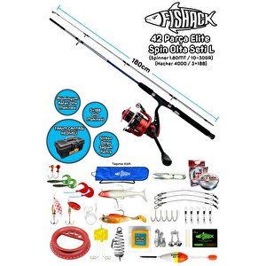 Fishack 42 Parça Elite Spin At-çek Deniz Ve Göl Olta Seti L - 1.80mt / 10-30gr