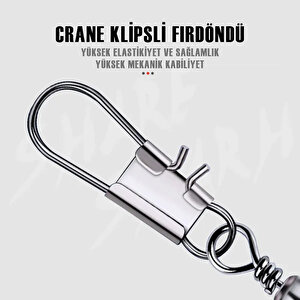 Protackle Crane Klipsli Fırdöndü 13'li No: 8 (sw145)