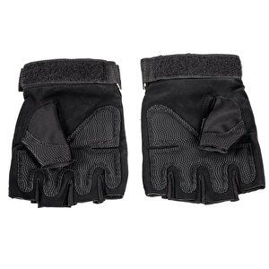 Parmaksız Kemik Taktikal Eldiven - Siyah - 1108 Xl