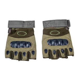 Parmaksız Kemik Taktikal Eldiven - Haki - 1108 Xl