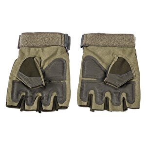Parmaksız Kemik Taktikal Eldiven - Haki - 1108 Xl