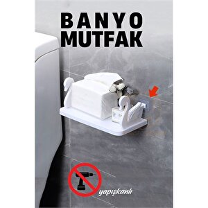 Modacar Kuğu Tasarımlı Banyo Mutfak Rafı Kendinden Yapışkanlı