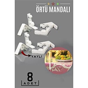 Modacar Yaylı Masa Örtüsü Mandalı 8 Adet