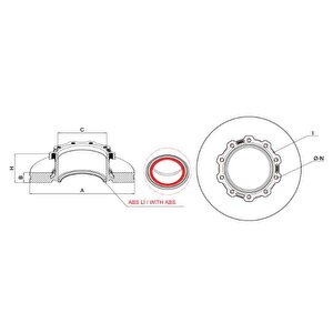 Fren Diski  Ford Cargo 1840  Abs Li Dc462a315a