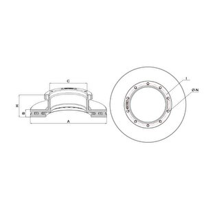 Fren Diski On-arka Mercedes Axor-actros O530 E.m-t 010 02 9424212112