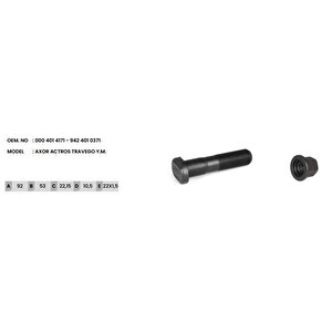 Bijon - 92 Mm Arka Mercedes Axor Yeni Model 0004014171