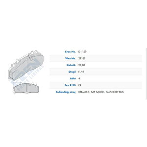 Disk Balata Renault / Saf Dorse 29159