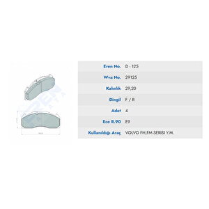 On Fren Balata Volvo Fh12 (02-) 29125