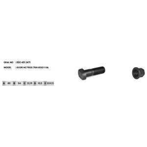 Bijon Ve Somunu Pullu On Elips Kafa Antos Arocs Ax 0004012371