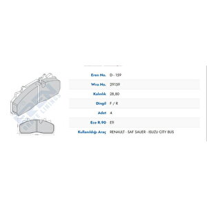 Disk Balata Renault / Saf Dorse 29159