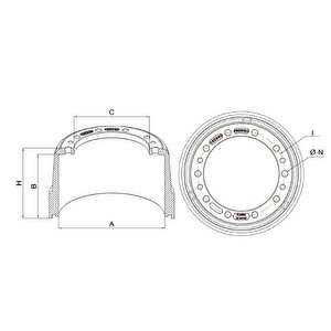 Kampana Ford Cargo 4139-3936-3536 Arka Dc1126ab 0401 3