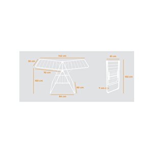 Alya Homes  Butterfly Alüminyum Çamaşır Kurutmalık (ahdry1402)