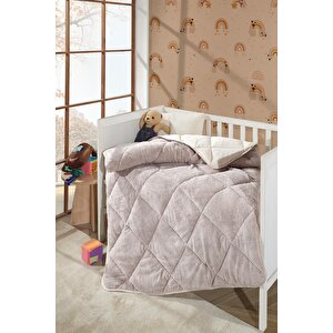 Lüx Wellsoft Yorgan Çift Taraflı Bebek Yorganı 95x145 Krem