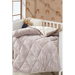 Lüx Wellsoft Yorgan Çift Taraflı Bebek Yorganı 95x145 Krem