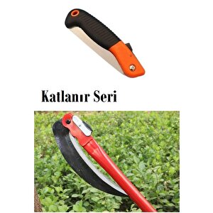 Bahçe Ağac Kesme budama Katlanır orak ot çim Kesme Tırpan ve Katlanır Budama Testeresi 2li set