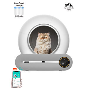 Smart Cat Cleaner 9lt Kapasiteli Ve Wifi Uygulama Bağlantılı Kedi Tuvaleti
