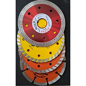 Mermer Granit Seramik Beton Taş kesici disk Seti 115mm Kesme Daire Disk Bıçak Takımı 4 Parça