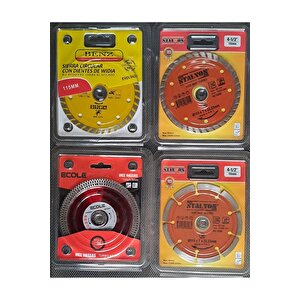 Mermer Granit Seramik Beton Taş kesici disk Seti 115mm Kesme Daire Disk Bıçak Takımı 4 Parça