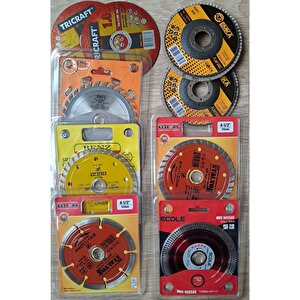 Ahşap Metal Mermer Granit Seramik Kesici Disk Seti Kesme Zımparalama Daire Disk Bıçak Takımı 115mm