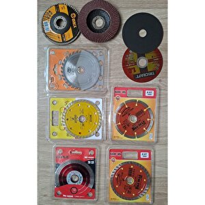 Ahşap Metal Mermer Granit Seramik Kesici Disk Seti Kesme Zımparalama Daire Disk Bıçak Takımı 115mm