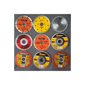 Ahşap Metal Mermer Granit Seramik Kesici Disk Seti Kesme Zımparalama Daire Disk Bıçak Takımı 115mm
