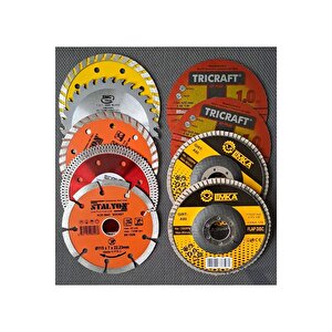 Ahşap Metal Mermer Granit Seramik Kesici Disk Seti Kesme Zımparalama Daire Disk Bıçak Takımı 115mm