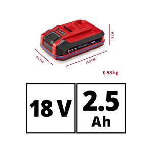 Einhell Şarjlı Matkap Için Yedek Batarya 18v Volt Şarjlı Makine Aküsü 5 Pil Grubu 2,5 Amper
