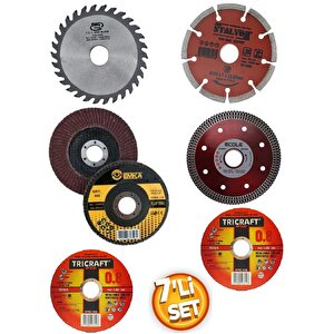 115mm Ahşap Metal Mermer Granit Seramik kesici disk Seti Kesme Zımparalama Daire Disk Bıcak ispirel