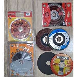 115mm Ahşap Metal Mermer Granit Seramik kesici disk Seti Kesme Zımparalama Daire Disk Bıcak ispirel