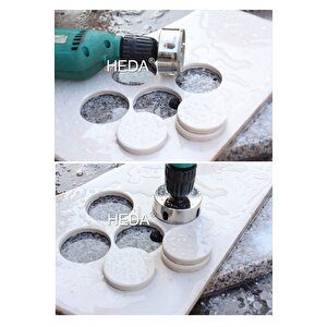 Mermer Granit Fayans Cam Yuvarlak Delme 3lü (48- 50-55mm) Matkap Uyumlu Elmaslı Boru Tipi Panc