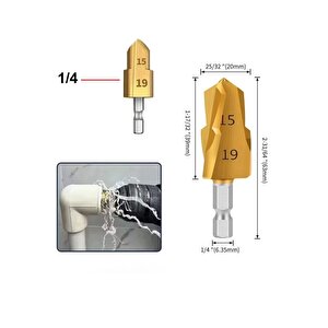 Pvc Boru Havşası 1/2 Pprc Boru Onarımı Için Rayba Matkap Uc Kutulu Boru Tamir Delme Genişletme Tıraş