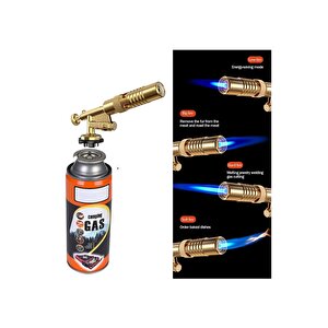 Şaloma Metal Pürmüz Başlık Ve 3 Adet Gaz Seti Tamirci Kaynak Çakmağı Çakmaklı Pürmüz Kafası Torch