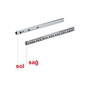 Çekmece Rayı Dolap Rayı Gömme Bilyalı Teleskopik Ray 1 Takım (2li) 31cm Samet