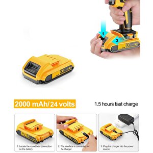 Şarjlı Matkap Için Yedek Batarya 24v 21v 18v 16.8v 14v 12 Volt Şarjlı Makine Aküsü Üniversal Pil