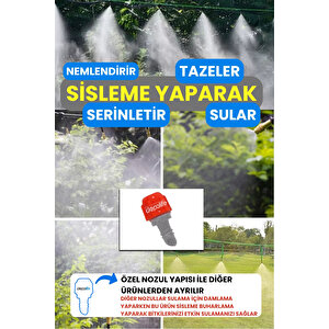 Bahçe Balkon Veranda Kamelya Çardak Bitki Nemlendirme Sulama Serinletme Sis Püskürtme Sistemi Kafe Plaj