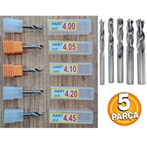 Cnc Metal Sondaj Tungsten Karbür Uç Seti (4.0 - 4.45 ) Matkap Için Hard Drill Bıçak Makine Takımı