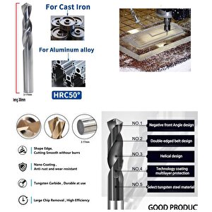 Cnc Metal Sondaj Tungsten Karbür Uç Seti (4.0 - 4.45 ) Matkap Için Hard Drill Bıçak Makine Takımı