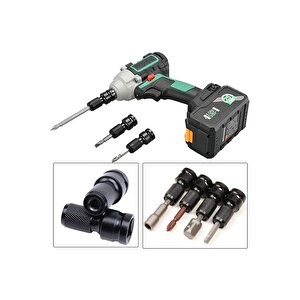 Torklu Somun Sıkma Bijon Sökme Darbeli Matkap Için Bits Adaptörü 4lü Set Yaylı Ağır Hizmet Mandreni