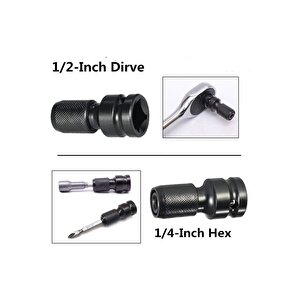 Torklu Somun Sıkma Bijon Sökme Darbeli Matkap Için Bits Adaptörü 4lü Set Yaylı Ağır Hizmet Mandreni