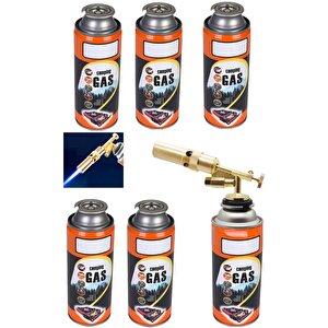 Tamirci Kaynak Şalama Pürmüz Yüksek Alevli Çakmak Metal Kafa Pürmüs 5li Kamp Gazı Çakmaklı Torch Set
