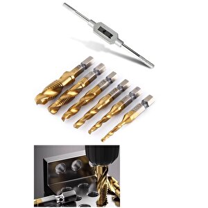 Klavuz Seti Bits sapı Matkap veya Kılavuz Kol ile kullanım M3 M4 M5 M6 M8 M10 Ahşap metal derlin pah