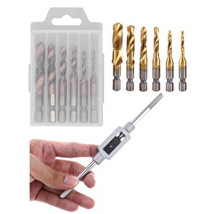Klavuz Seti Bits sapı Matkap veya Kılavuz Kol ile kullanım M3 M4 M5 M6 M8 M10 Ahşap metal derlin pah
