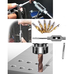 Klavuz Seti Bits sapı Matkap veya Kılavuz Kol ile kullanım M3 M4 M5 M6 M8 M10 Ahşap metal derlin pah