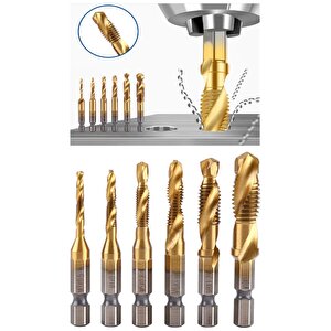 Klavuz Seti Bits sapı Matkap veya Kılavuz Kol ile kullanım M3 M4 M5 M6 M8 M10 Ahşap metal derlin pah