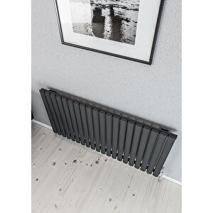 Palesa Dikey Çelik Radyatör  117,9x60 Cm Siyah  Yeni Nesil 2025 Tasarım