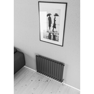 Palesa Dikey Çelik Radyatör  82,5x60 Cm Siyah  Yeni Nesil 2025 Tasarım