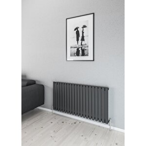 Palesa Dikey Çelik Radyatör  117,9x60 Cm Antrasit  Yeni Nesil 2025 Tasarım