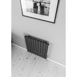 Palesa Dikey Çelik Radyatör  58,9x60 Cm Siyah  Yeni Nesil 2025 Tasarım