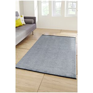 Vera Yıkanabilir Kaydırmaz, Pamuk Dokuma, Premium Kalite Salon&mutfak&yemek Odası Kilimi Gri 100x250 cm